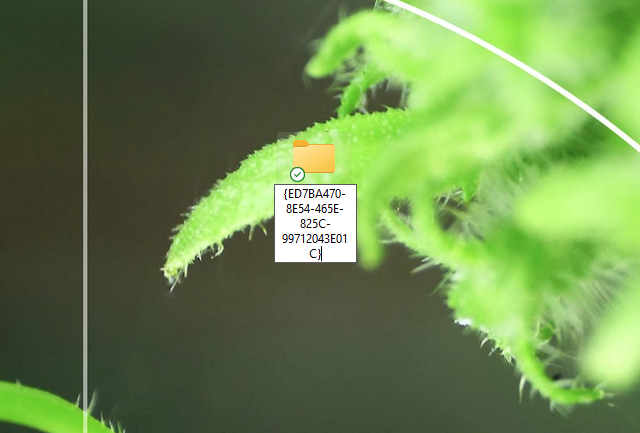 Renaming the God Mode Windows Folder.