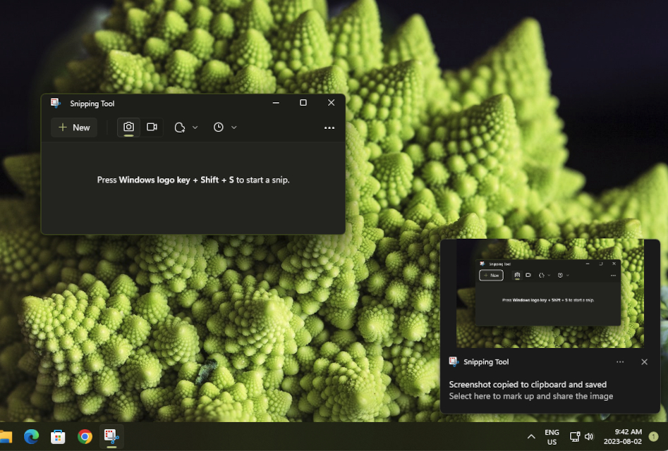 A screenshot in the notification tray.